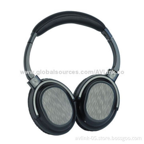 Swivel Bluetooth 4.0 Active Noise-canceling AptX Headphones with 3.5mm Line-in and Line-out Socket